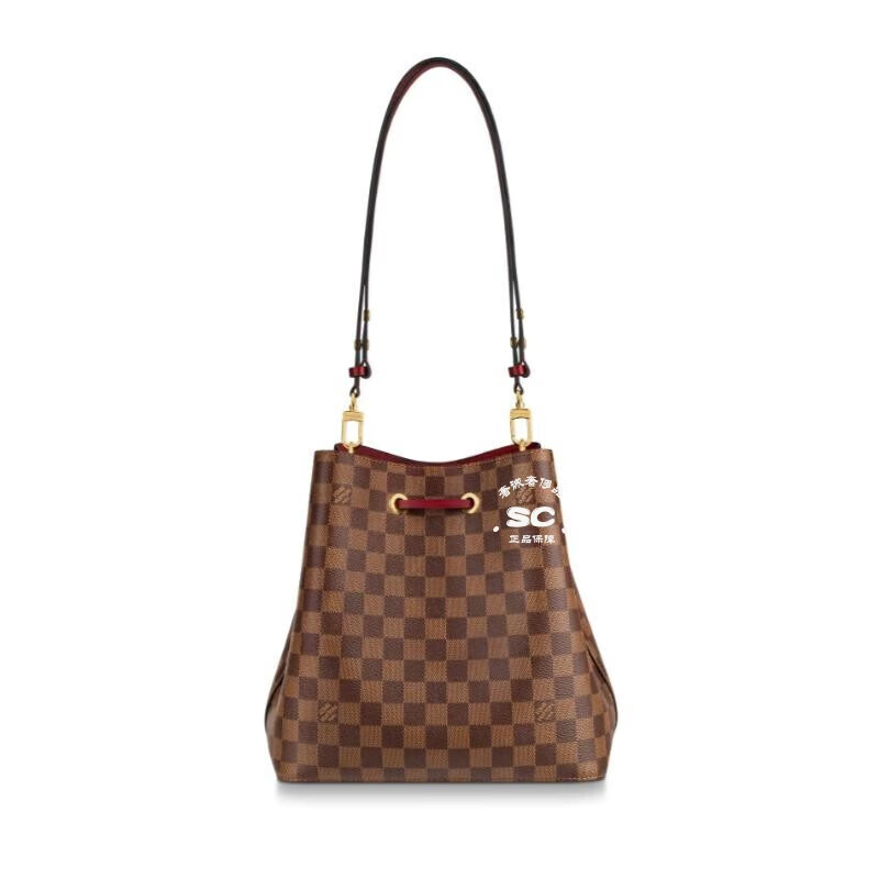 lv/路易威登 lv女包 水桶包 红桶丛林系列限量版水桶包 neonoe 粉桶黑