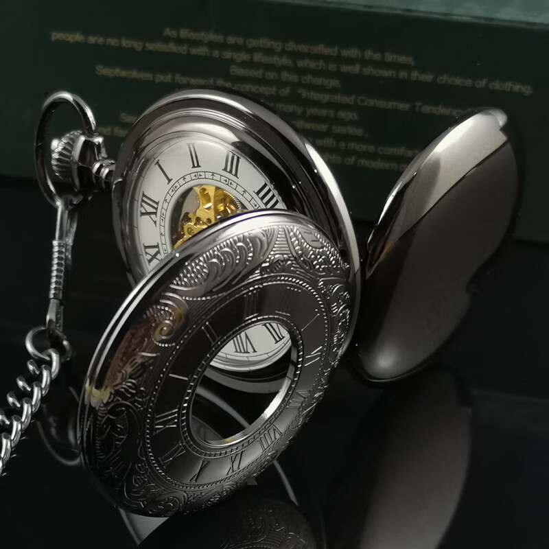 克苏鲁怀表复古双开盖怀表男款神奇的复古机械女古董老式中国风克苏鲁