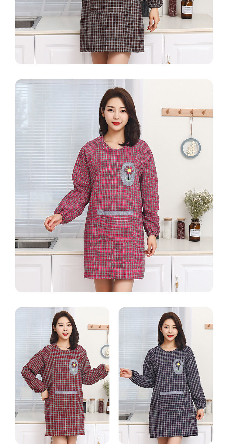 有袖子的围裙做饭穿的厨房炒菜衣服围裙长袖厨房做饭防油防污上班工作