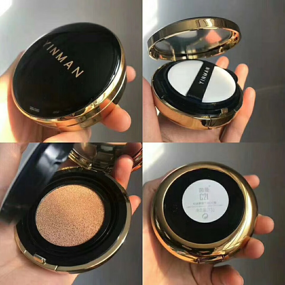 京选优品新款茵曼轻透素颜气垫cc霜保湿提亮不脱妆孕妇可用一盒气垫1