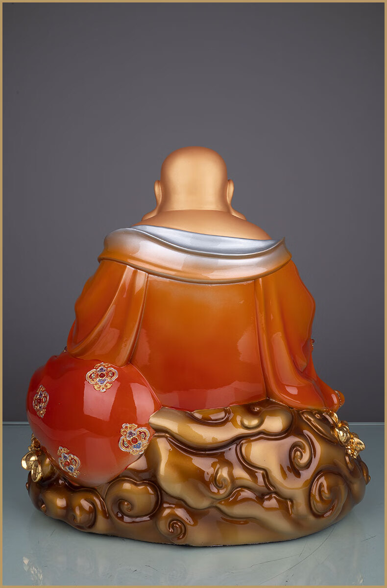 盛凡 弥勒佛像 欢喜自在笑佛供奉纯铜大肚弥勒佛摆件家用工艺品 30