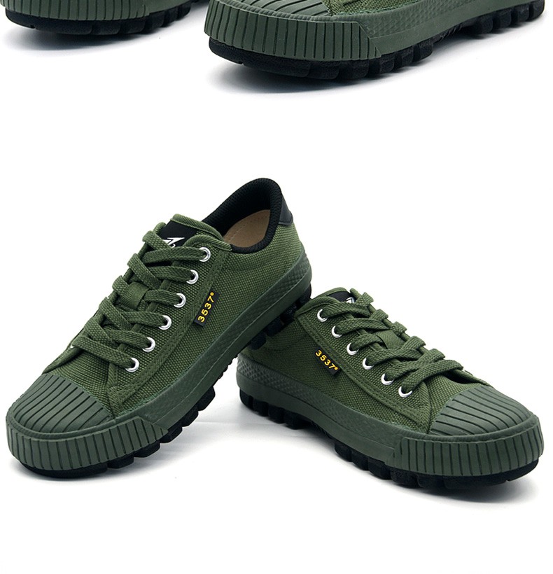 干活穿的解放鞋男工人工地防滑耐磨胶鞋潮帆布鞋劳保劳动训练鞋夏