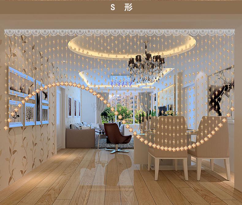 2022新款水晶帘隔断客厅水晶珠帘帘子卫生间门帘挂帘隔断帘玄关餐客厅