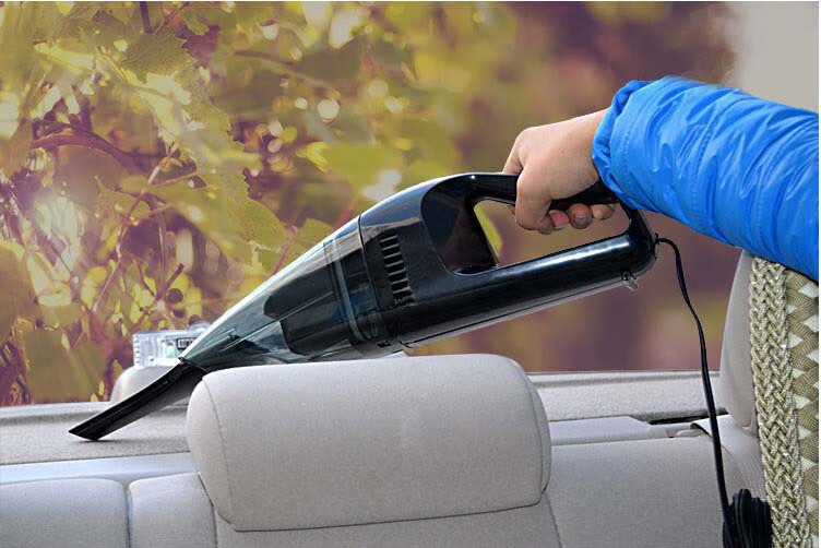 车载多功能海帕吸尘器12v汽车用吸尘器干湿两用大功率120w吸力 橙色