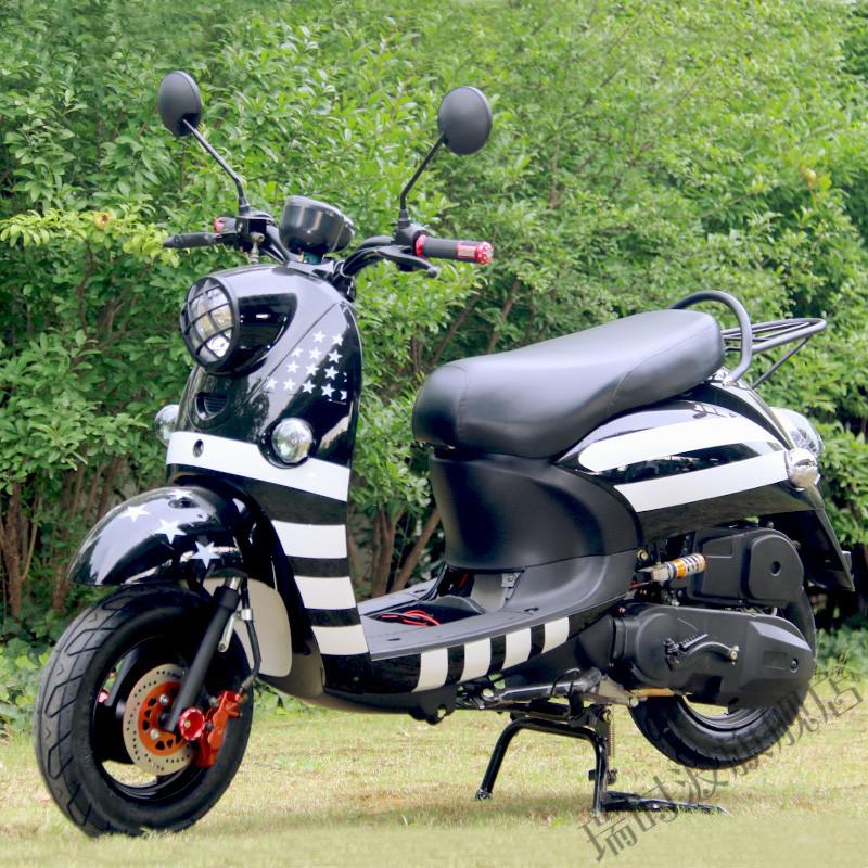 【精选好货】踏板摩托车燃油小龟王摩托车125cc燃油踏板助力车踏板车