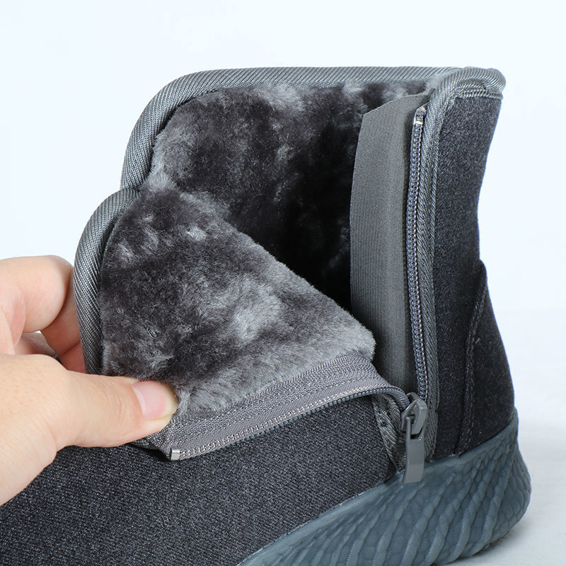 冬季僧人棉鞋保暖雪地靴僧鞋黄色居士鞋灰色二棉鞋轻便加绒棉靴新灰色