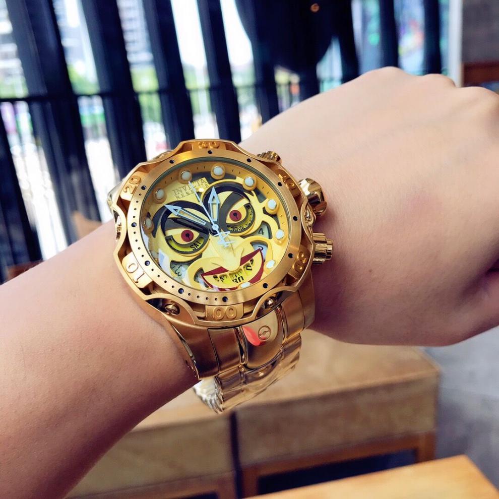 俄罗斯小丑手表 漫威联名毒液大表盘防水自动机械表男 彩色毒蛇【图片