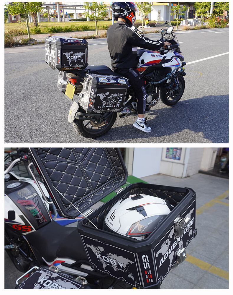 摩托车三箱铝合金gw250边箱金鹏502防水尾箱猛鸷190x改装专用定制款