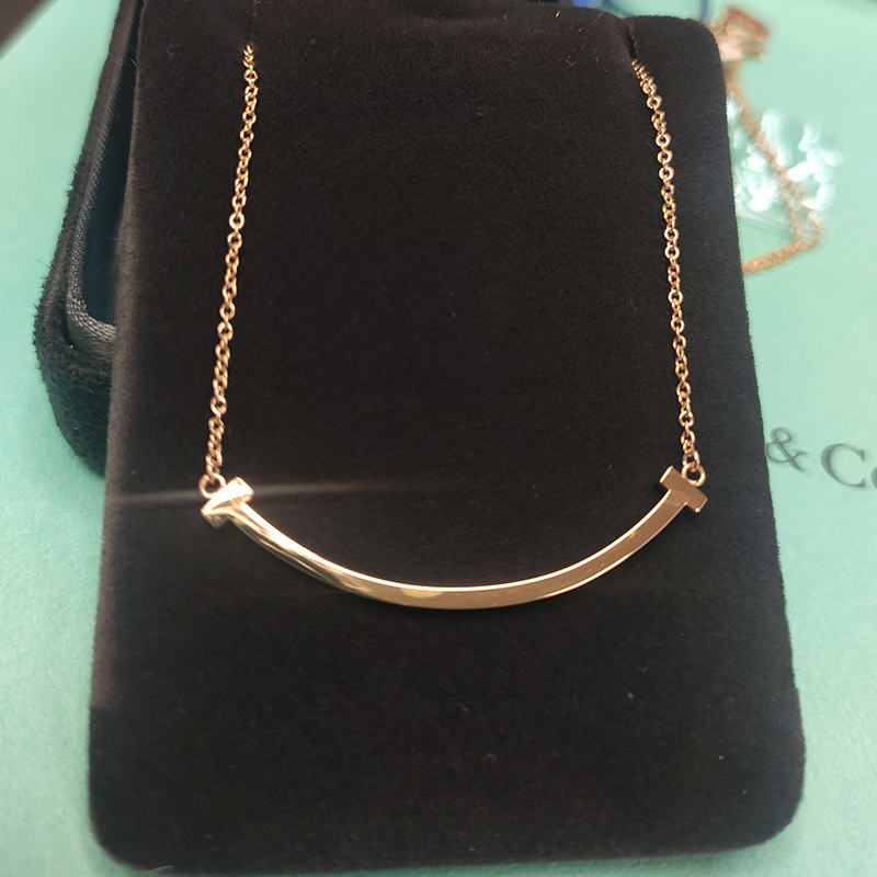 【正品鉴定】蒂芙尼tiffany&co微笑项链女士小号笑脸项链送女友送老婆