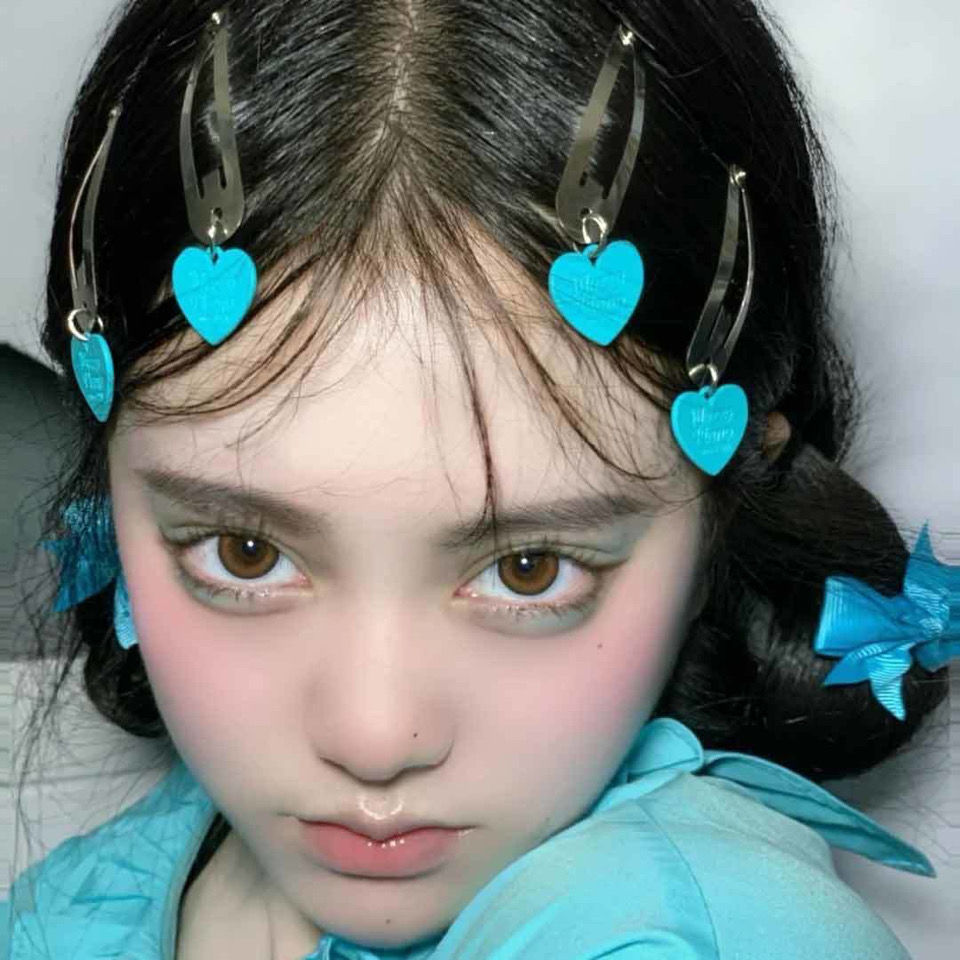 fazu法族甜辣女孩爱心吊坠发夹夏日糖果色小众个性发饰y2k千禧风亚