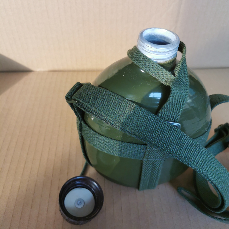 老库存87式铝水壶户外运动大容量老式收藏绿水壶便携军绿色