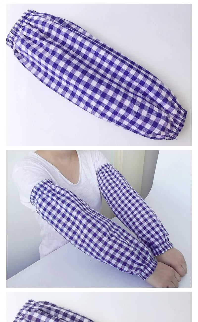 棉袖套女男士全棉套袖手臂长款工作加厚宽松防嗮薄透气夏季四线宽口