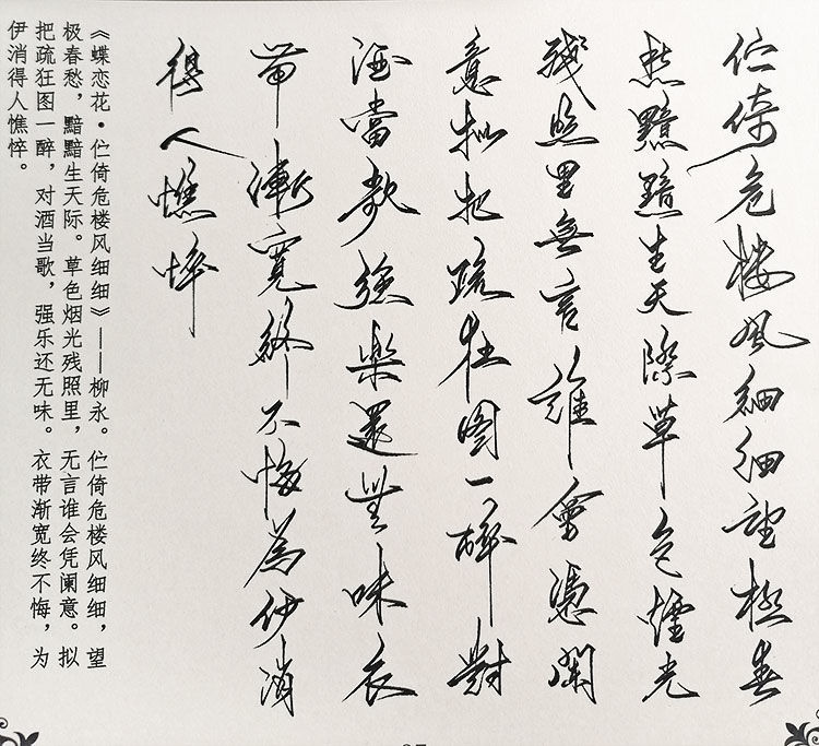 博鶴州古詩詞行草書法狂草字帖手寫體大學生鋼筆硬筆臨摹霸氣練字帖