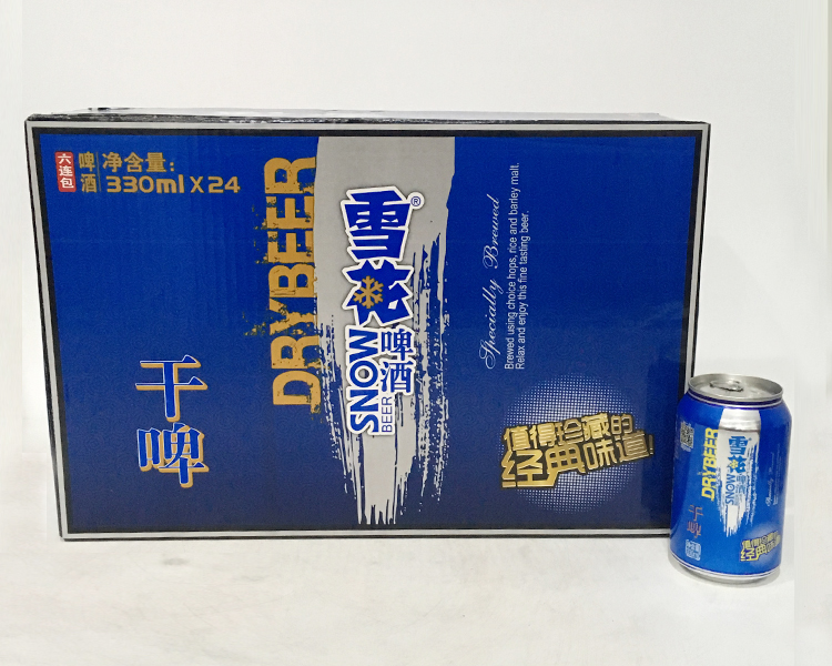 雪花乾啤啤酒瀋陽特產 330ml*24聽裝整箱 乾啤330ml【型】【圖片 價格