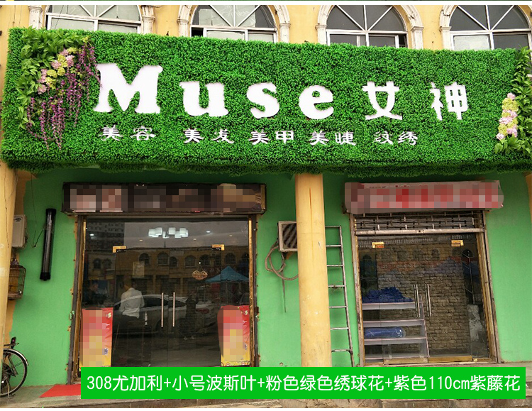 绿植墙仿真植物墙装饰人造草坪室内背景花墙面塑料假草皮阳台门头透明