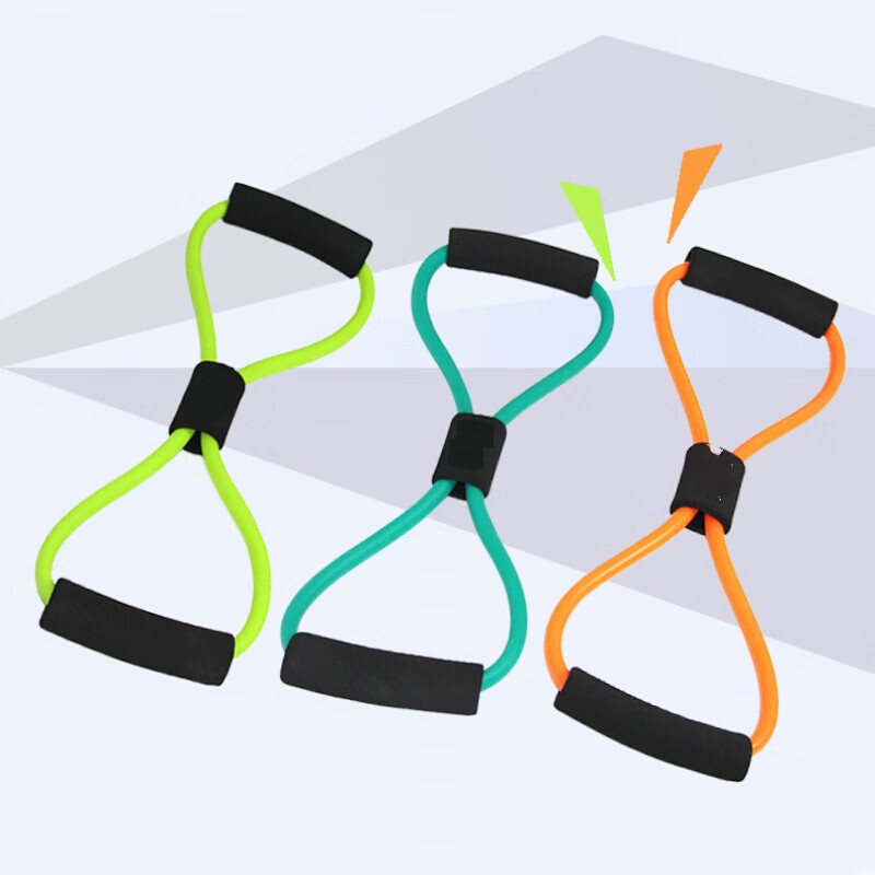 多功能居家健身拉力繩8字瑜伽運動拉力器彈力繩練美背瘦手臂胳膊減