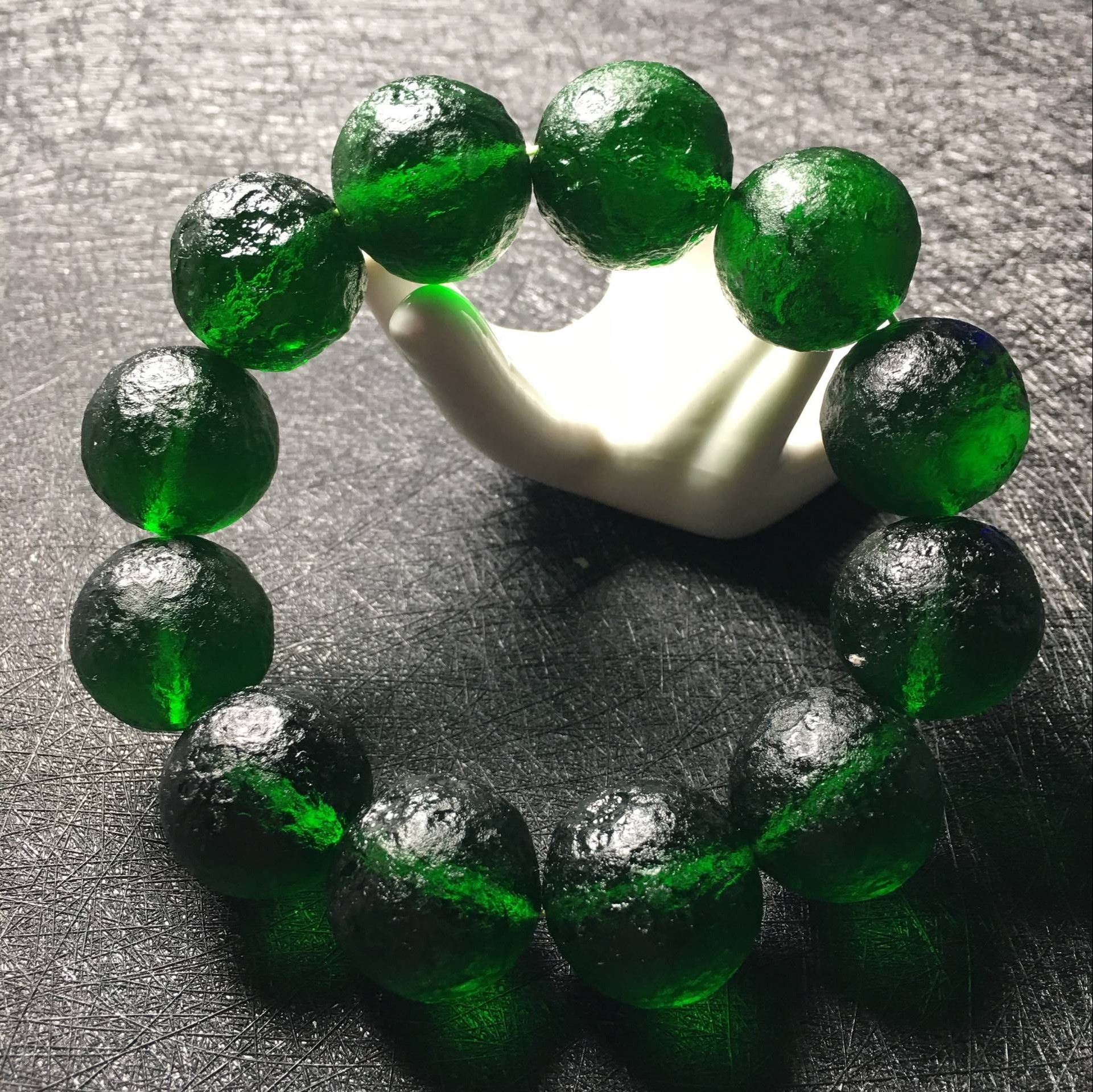 6015京选臻品】轻奢品牌 捷克陨石手链 陨石原石手串 宇宙玻璃