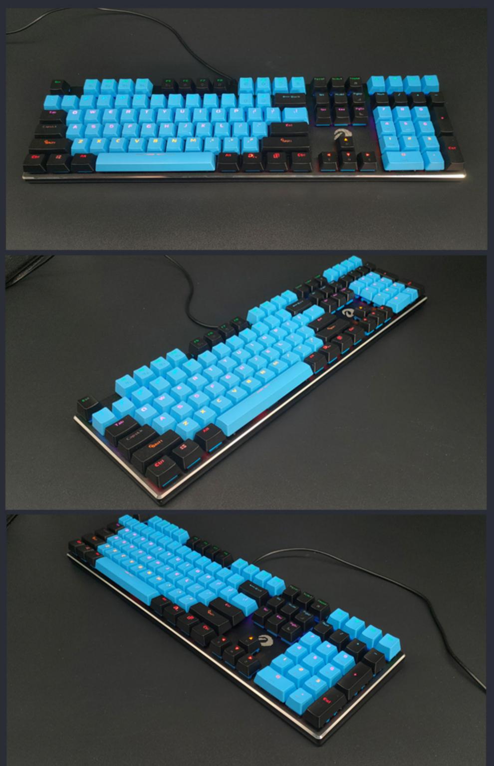 达尔优ck533机械键盘108键全粉色热插拔游戏电竞光轴青轴防水有线杰霆