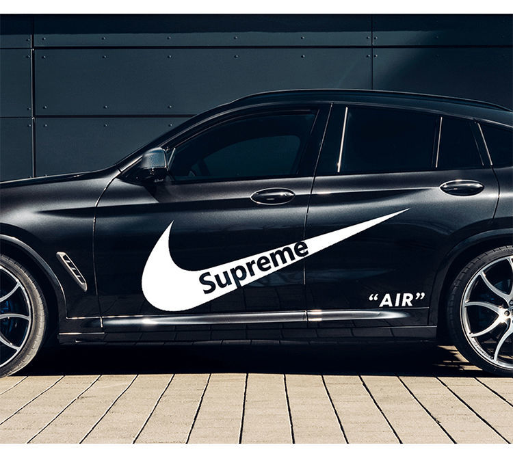 适用于耐克潮牌车贴个性文字nike大勾装饰汽车贴纸遮挡划痕贴车身拉花