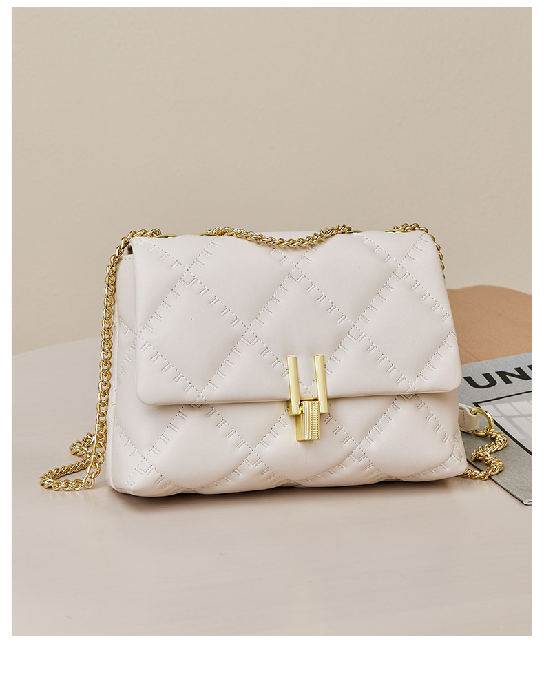 昭奢牛皮包包奢饰品女包时尚单肩包流行小香风链条包女士斜挎包女包潮