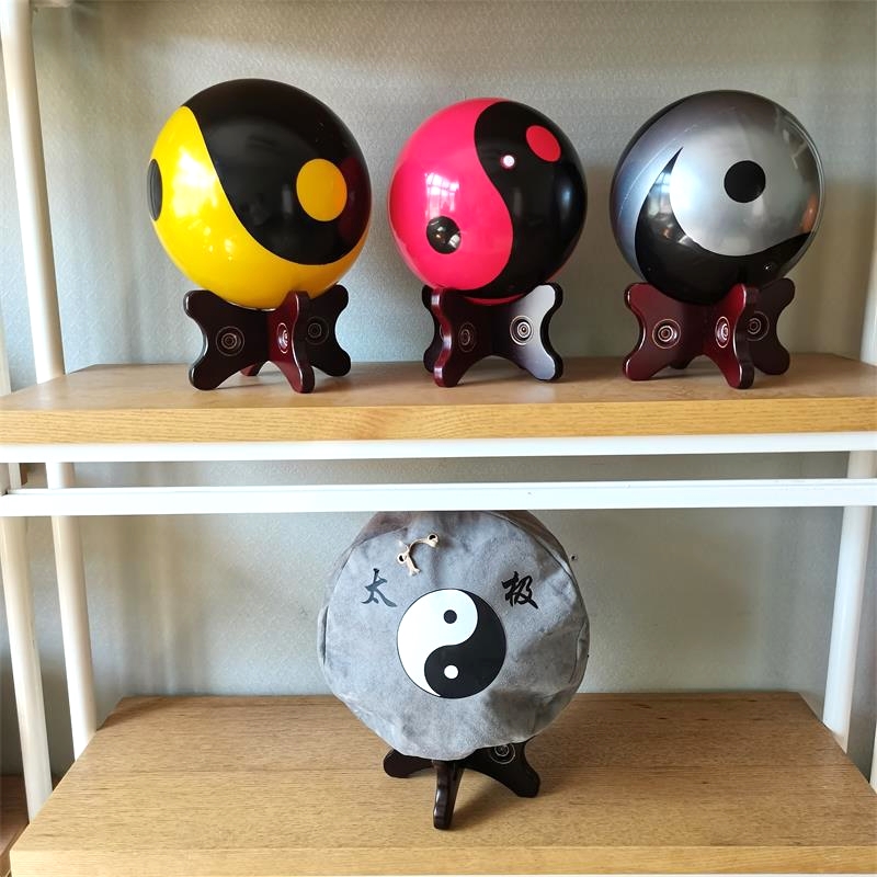 新款加厚水性柔力太极球可调节大小空心可加水调节重量健身球黄色1242