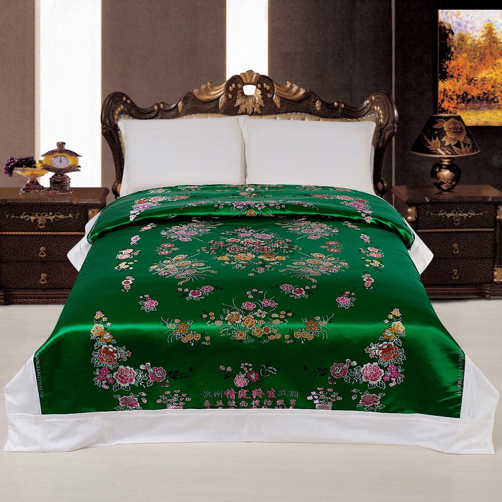 杭州丝绸软缎被面子结婚被罩杭州丝绸棉被套软缎织锦缎绸缎面被面子