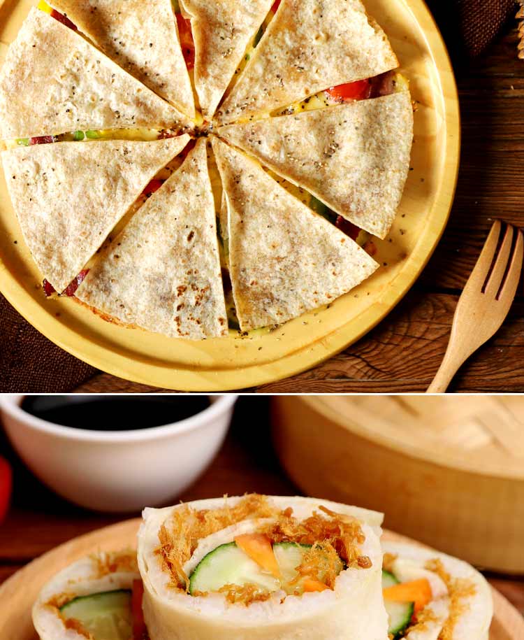 五折 麦西恩面饼36张墨西哥卷饼皮早餐老北京鸡肉卷薄饼商用全麦饼皮