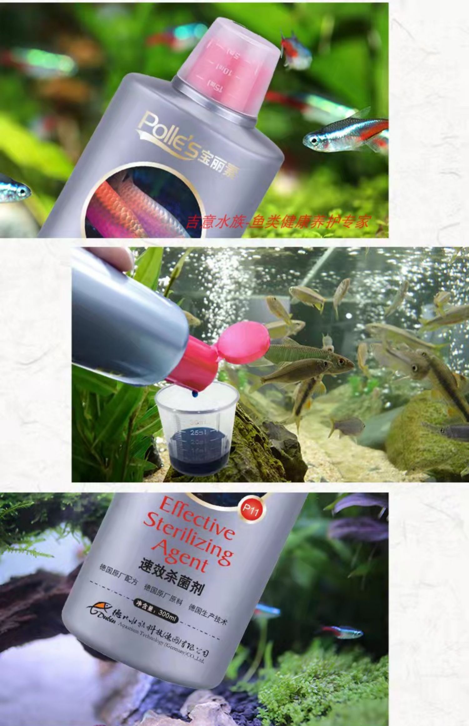 速效杀菌水抗菌剂水霉蒙眼充烂肉水族鱼缸消毒专用的鱼药阙拈芊 速效