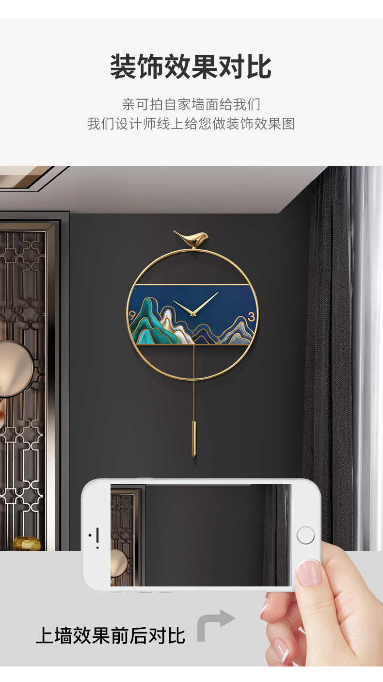 画个性挂钟创意艺术挂墙钟表家用客厅装饰时钟壮志凌云a款棕色其他