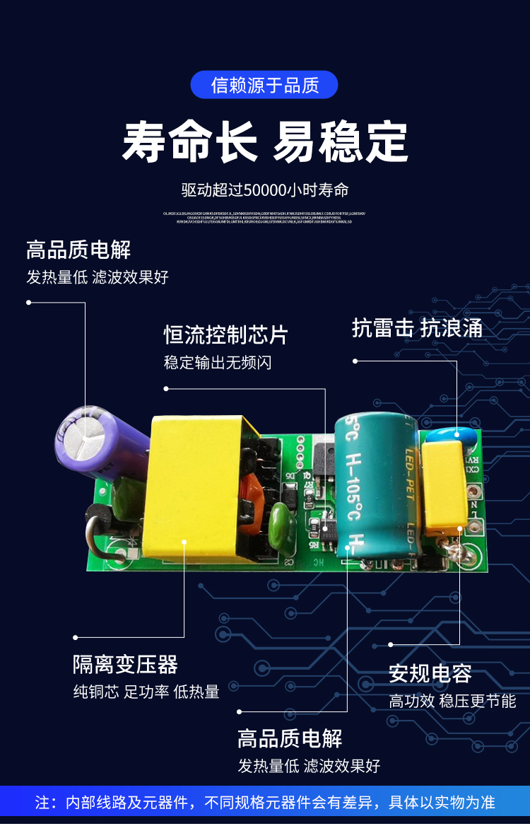 led電源驅動器led燈控制裝置通用恆流驅動電源鎮流器平板浴霸吊燈