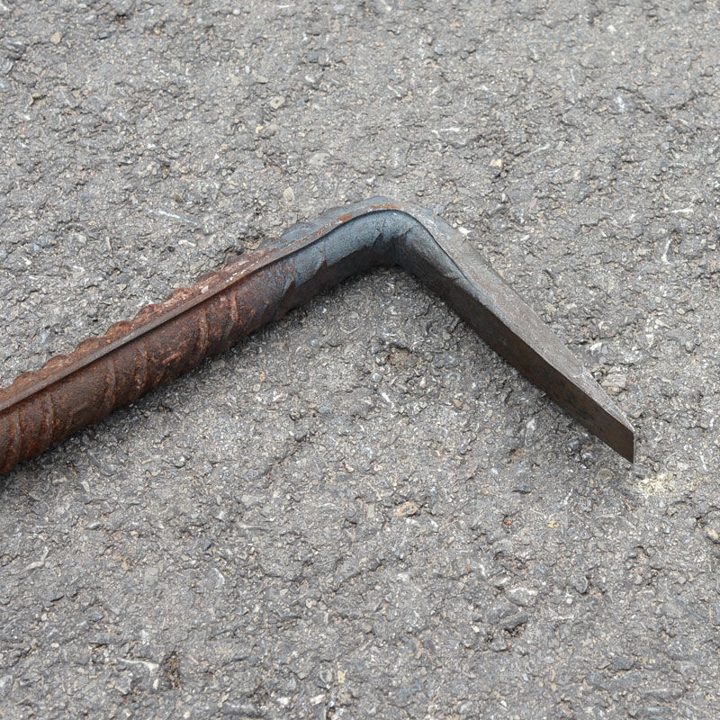 德骊嘉纯手工锻造撬棍工地木工拆模撬棍螺纹钢撬棒7字形螺纹钢拆模