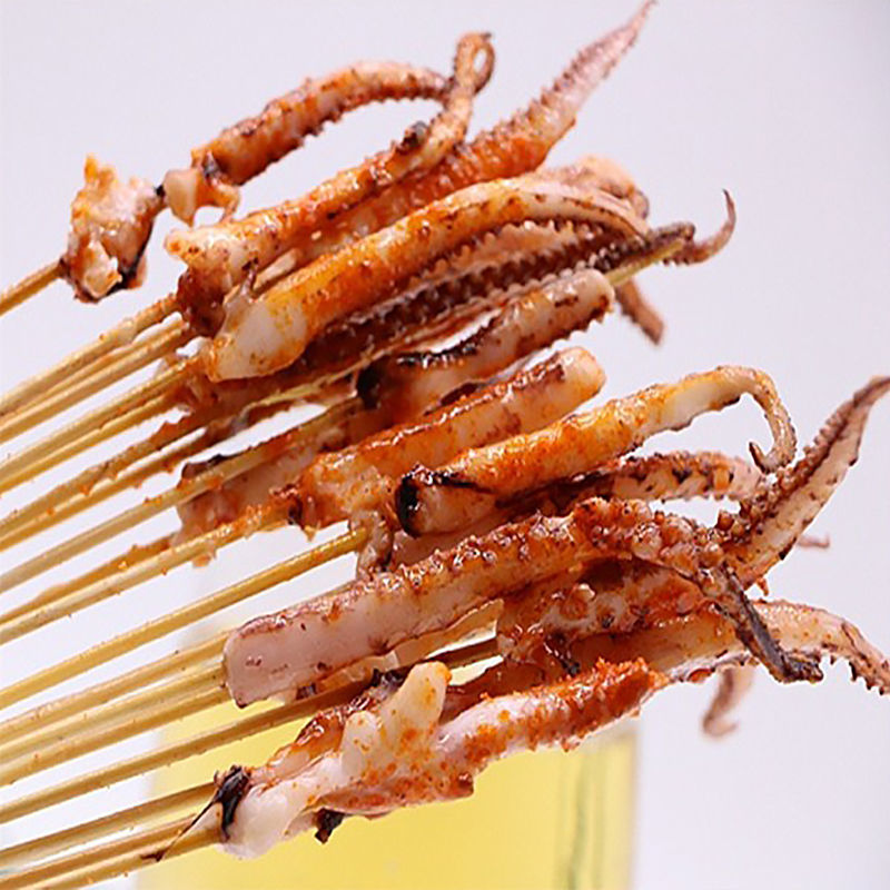 【顺丰速运】手把鱿鱼须串100串户外烧烤食材铁板商用油炸鱿鱼须串