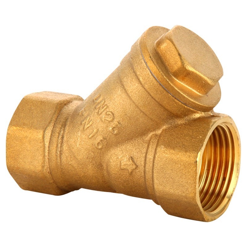 y型分流管水管过滤器管道直通式水管阀门水表前置过滤器加厚三通 4分