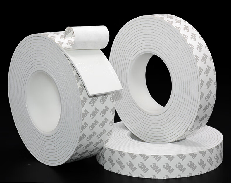 3m海绵双面胶强力汽车用加厚防撞泡沫胶密封防震泡棉eva隔音胶带 白色