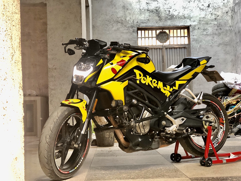 春风nk250摩托车改装个性创意车身贴纸防水反光防晒拉花贴膜贴花 初机