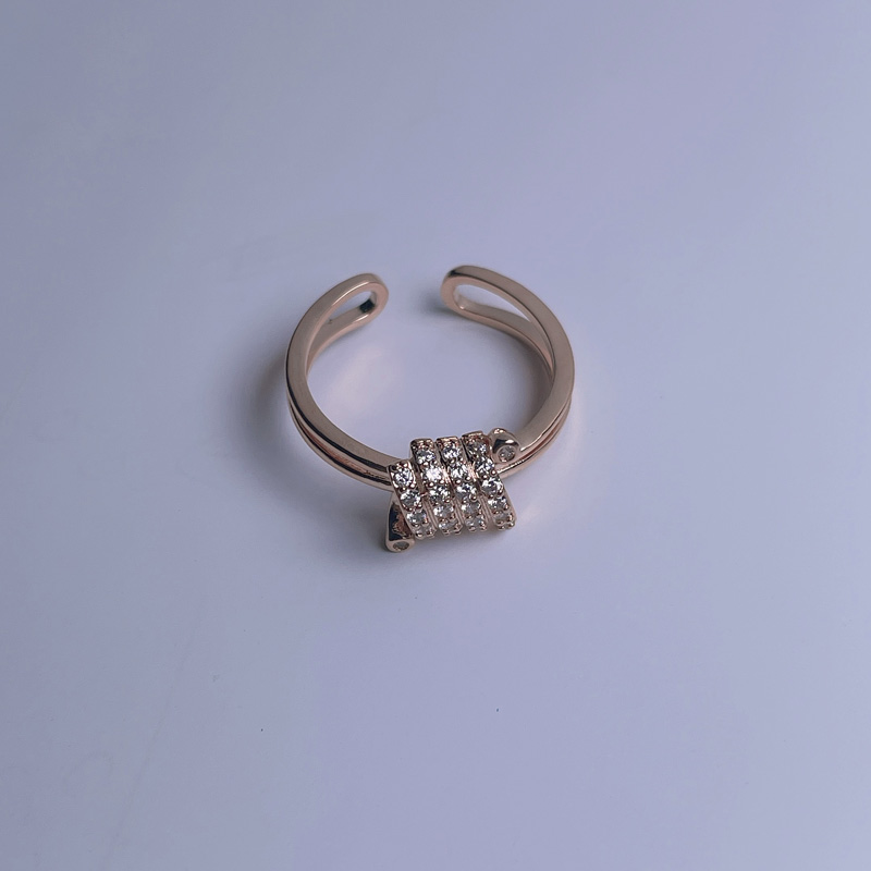 温星珠宝打结纽扣戒指日韩ins潮小众设计简约尾戒食指戒开口可调指环