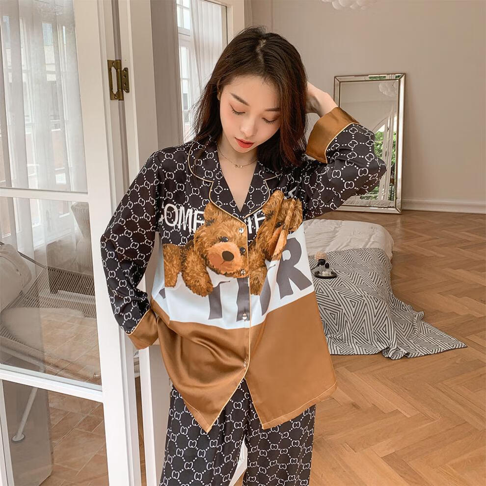 南通东蒂睡衣南通东帝睡衣家居服女春秋季长袖网红2022新款冰丝薄款