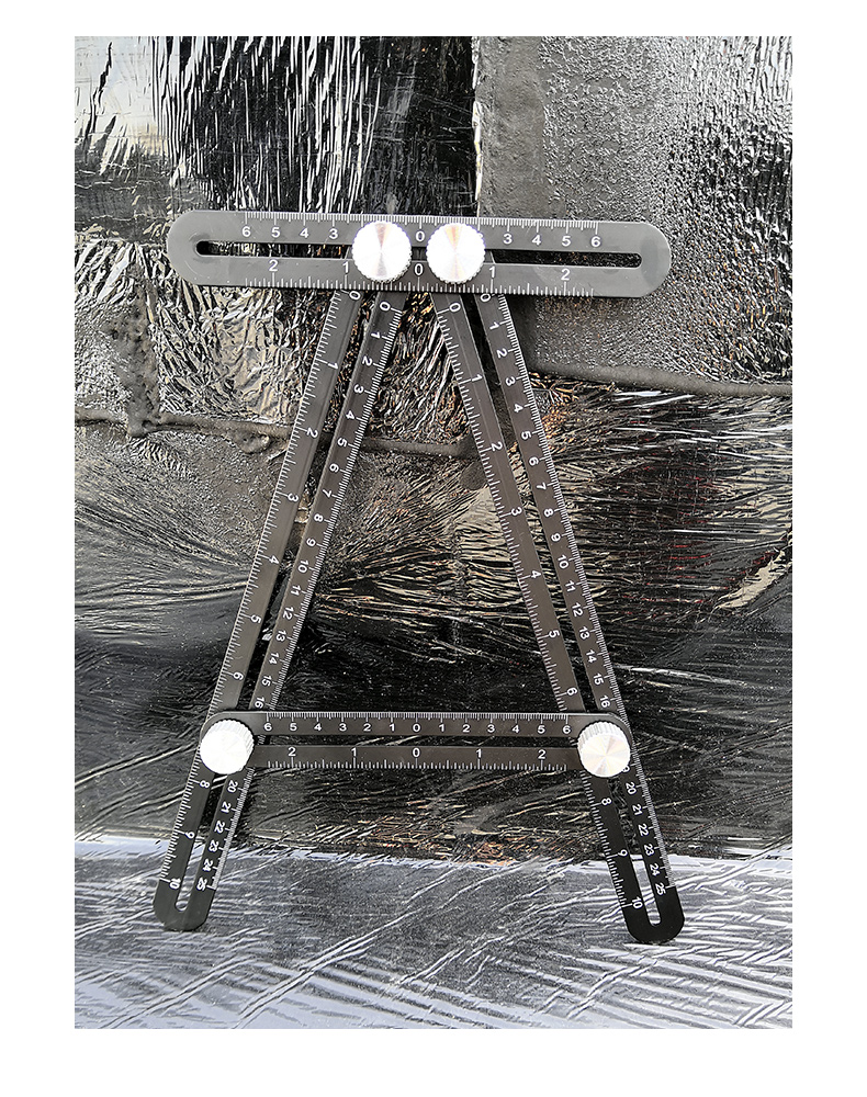 六折尺异型瓷砖取形器多功能折叠尺节节尺定位器三折尺木工瓦工角铝