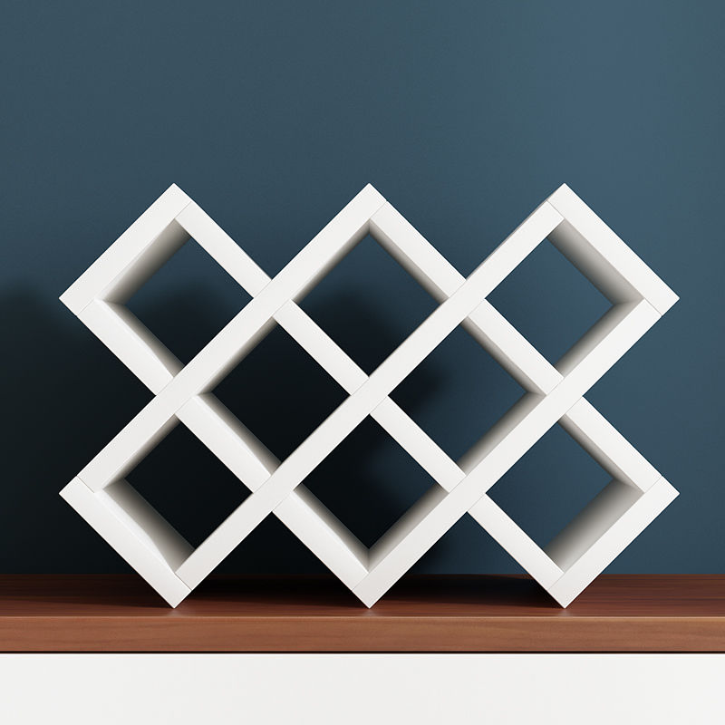 红酒格子定制置物架酒架壁挂酒柜葡萄酒架家用欧式插拼菱形酒格子