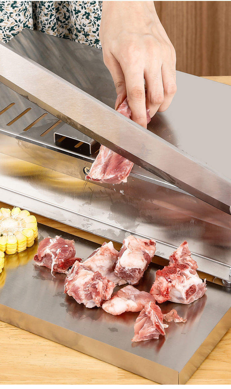 德国精工切片机切骨刀冻肉切片刀铡刀家用商业切药材刀斩骨刀骨鸡