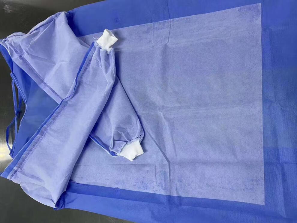 一次性手术衣单独装隔离服加厚参观无菌衣防水装无纺布服一次性帽子一