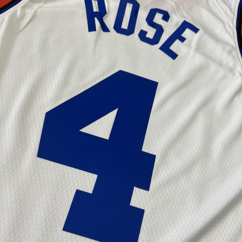 尼克斯4号罗斯球衣25号蓝色城市版黑色热压套装75周年白色sw 25号罗斯