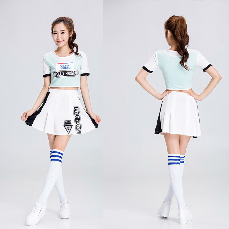 榆桐拉拉队服装紧身女演出服性感足球啦啦队服装学生拉拉操套装款式6s