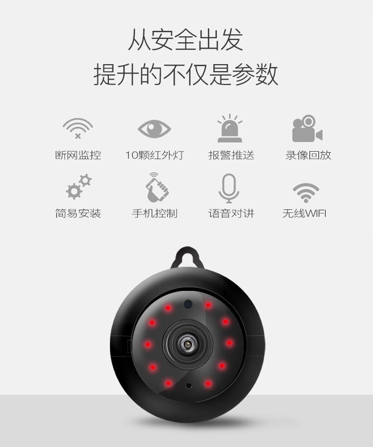 pygdov380监控家用连wifi手机远程高清室内外摄像头宠物看家神器xiao