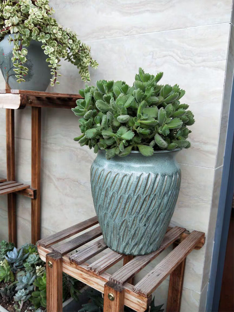 法师盆多肉花盆老桩盆特大号肉肉植物高陶罐复古绿植创意欧式 白色