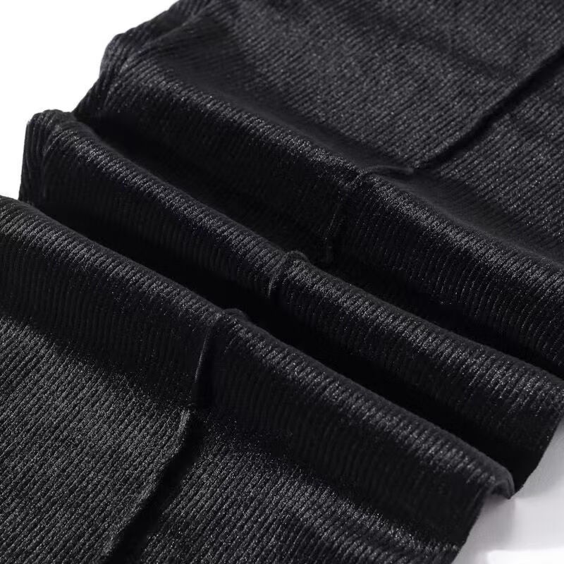 高腰宽松打底裤脚踩裤外穿踩脚sn1586 黑色 藏青冰丝踩脚裤两条202