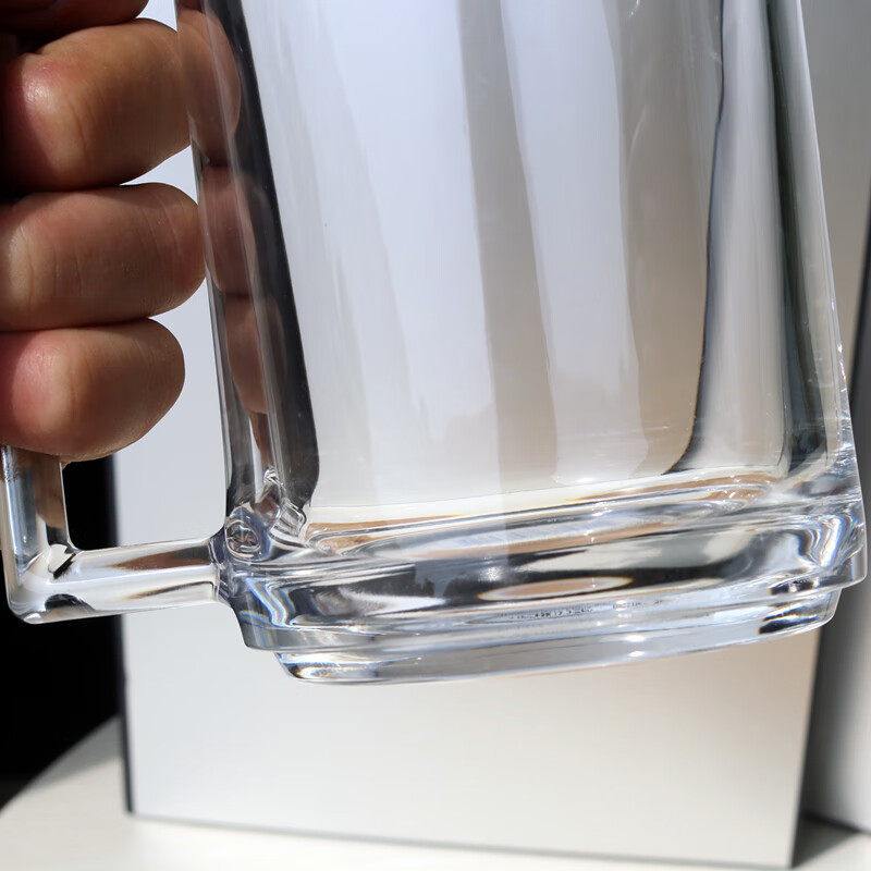 乐美雅玻璃杯家用泡茶杯钢化水杯耐热微波牛奶杯带把手早餐喝水杯子