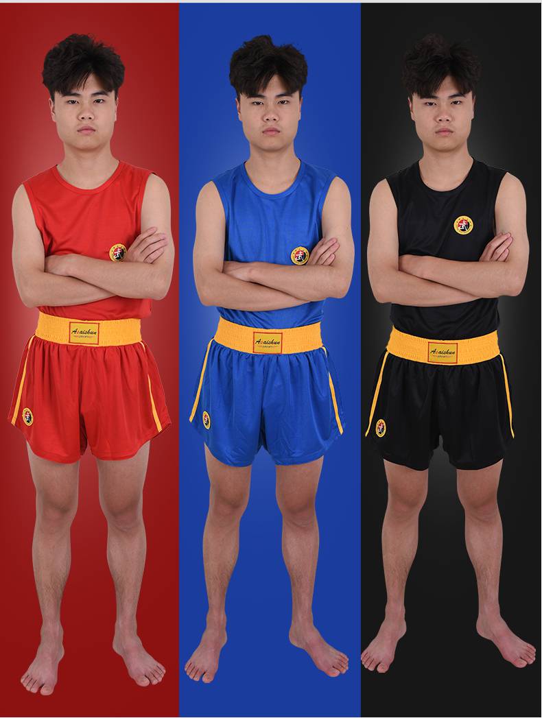 散打服 散打服装训练服拳击服装女散打衣服散打裤男搏击泰拳短裤格斗