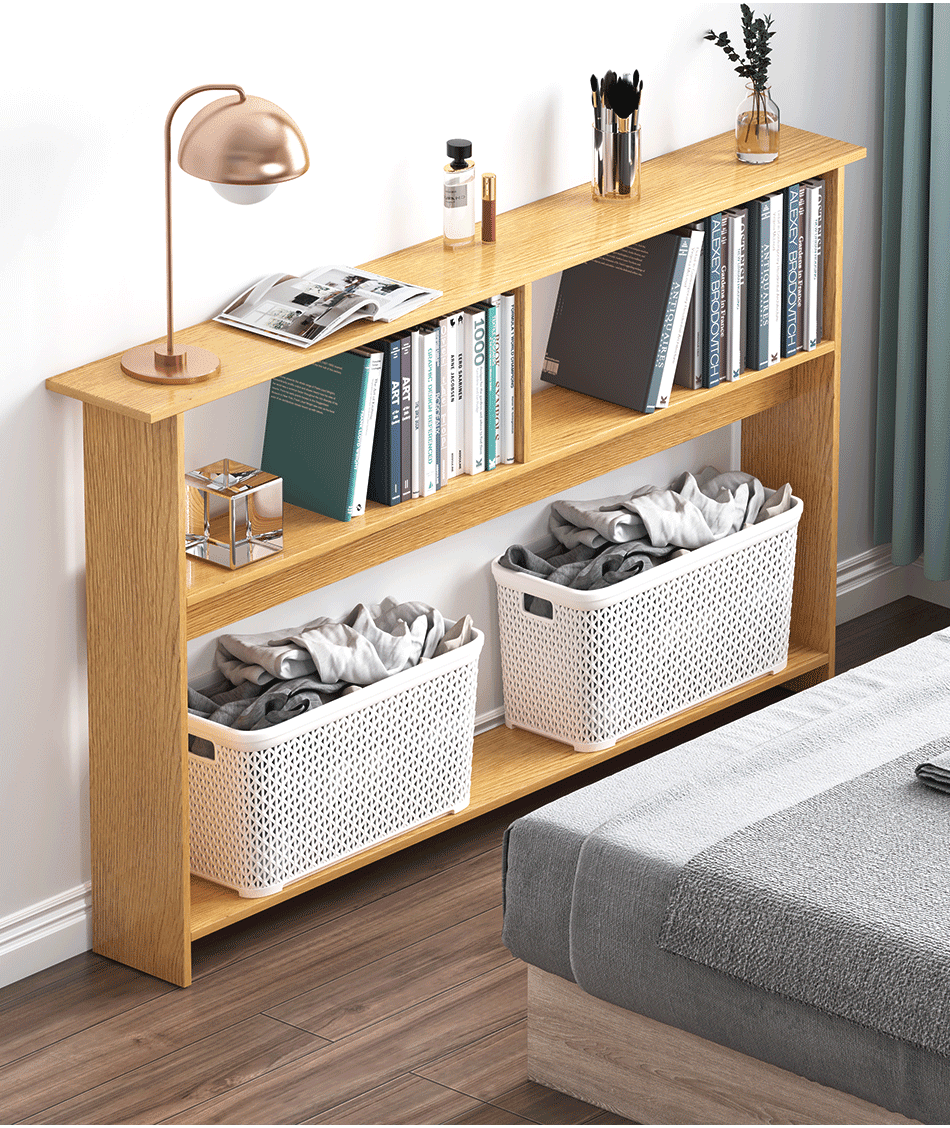 床边置物架靠墙窄夹缝柜沙发后置物柜床头床尾缝隙收纳背后15cm超白色