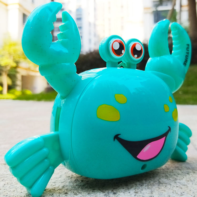 螃蟹玩具会爬网红抖音同款电动儿童卡通螃蟹动物特技自动转向电动螃蟹